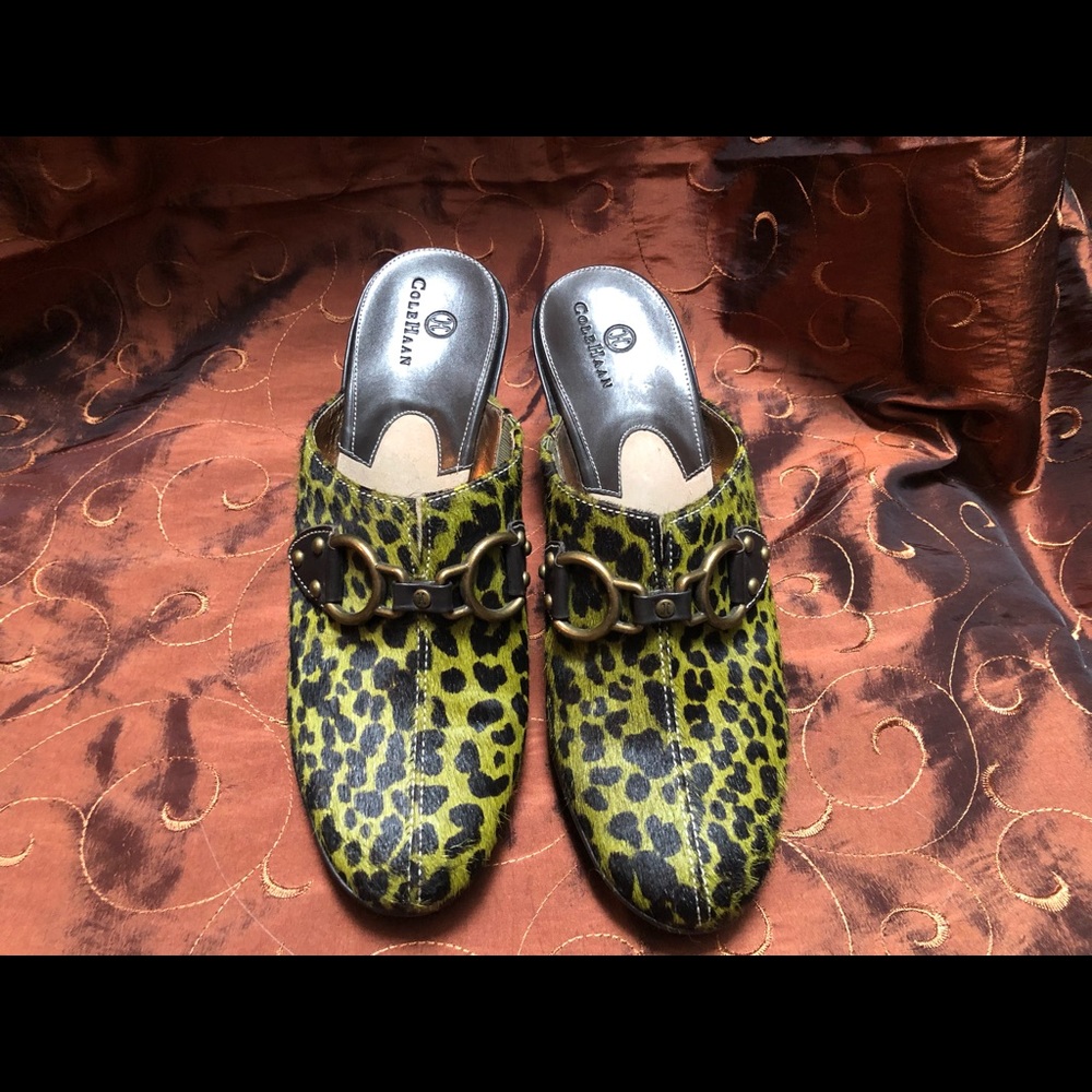 Cole Haan leopard mule